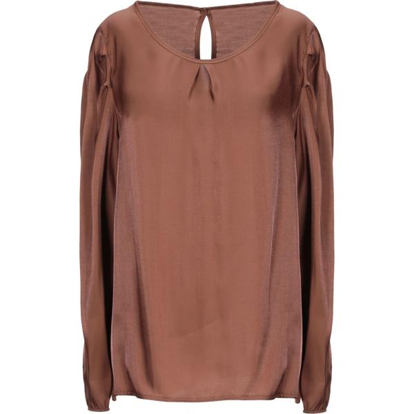 bluse Vanessa Scott marrone tinta unita