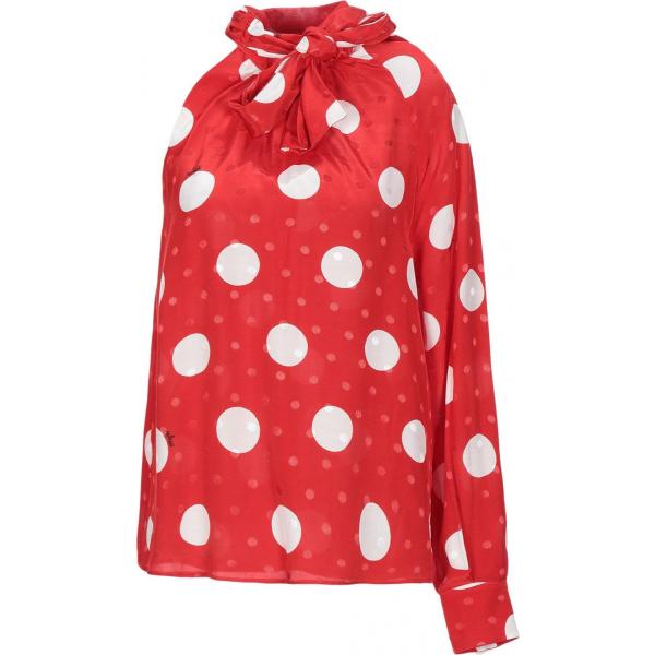 bluse Msgm rosso a pois