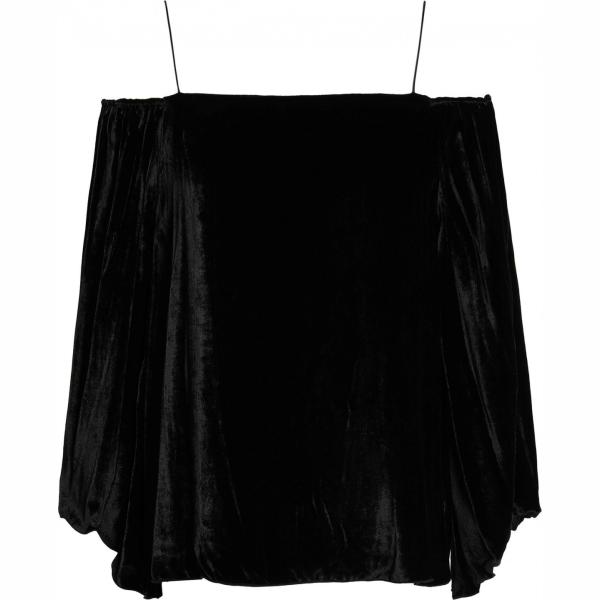 bluse Alice + Olivia nero tinta unita