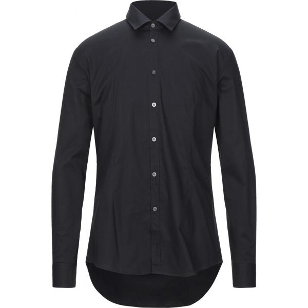 camicie Daniele Alessandrini Homme nero tinta unita