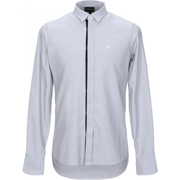 Camicia a quadri collo classico a maniche lunghe in cotone con bottoni Emporio Armani a quadri