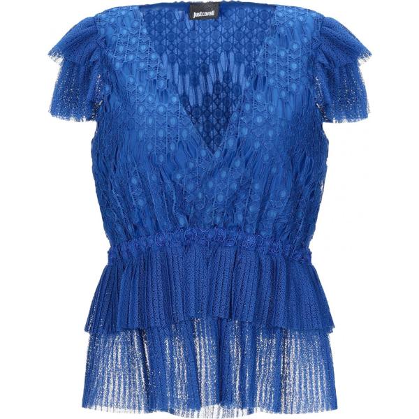 bluse Just Cavalli blu tinta unita