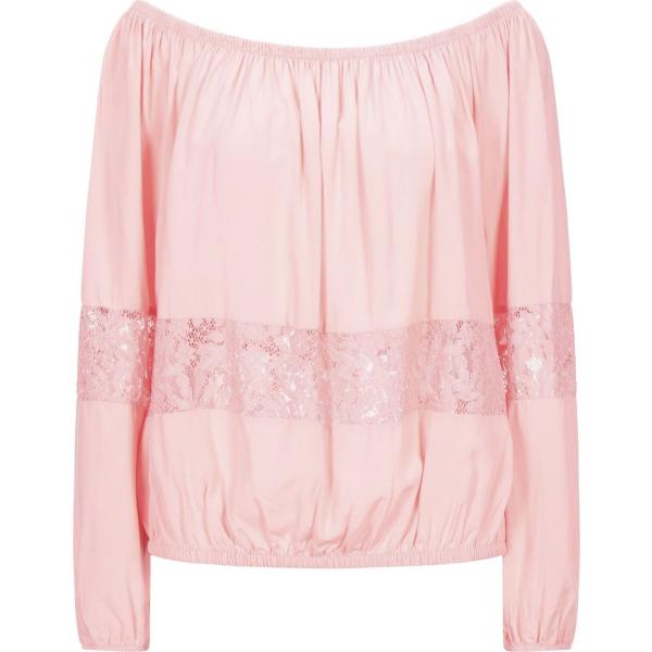 bluse Guess rosa tinta unita