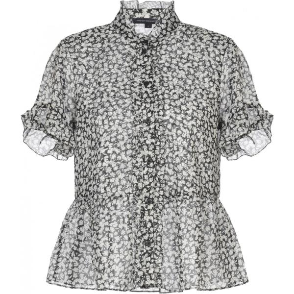 camicie a manica corta French Connection blu a fiori