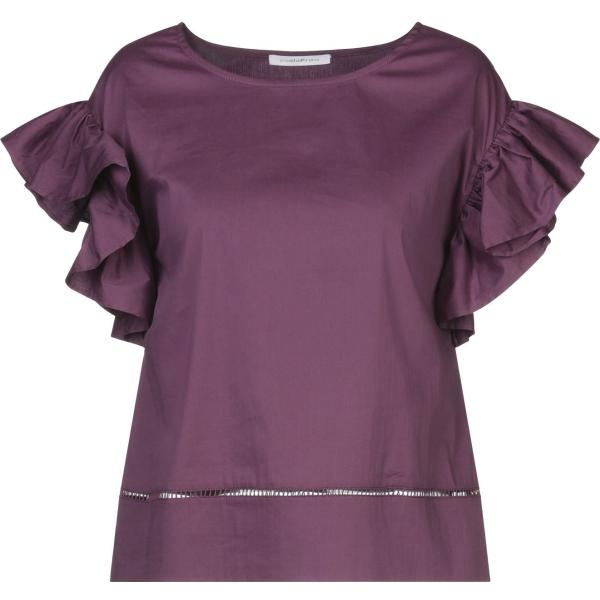 bluse Paola Prata viola tinta unita
