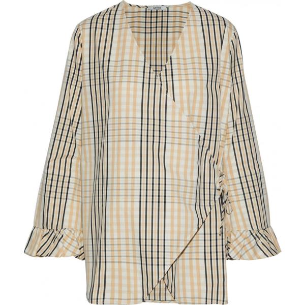 bluse Ganni marrone scozzese