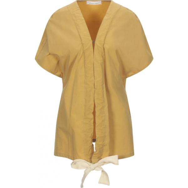 camicie a manica corta Liviana Conti giallo tinta unita