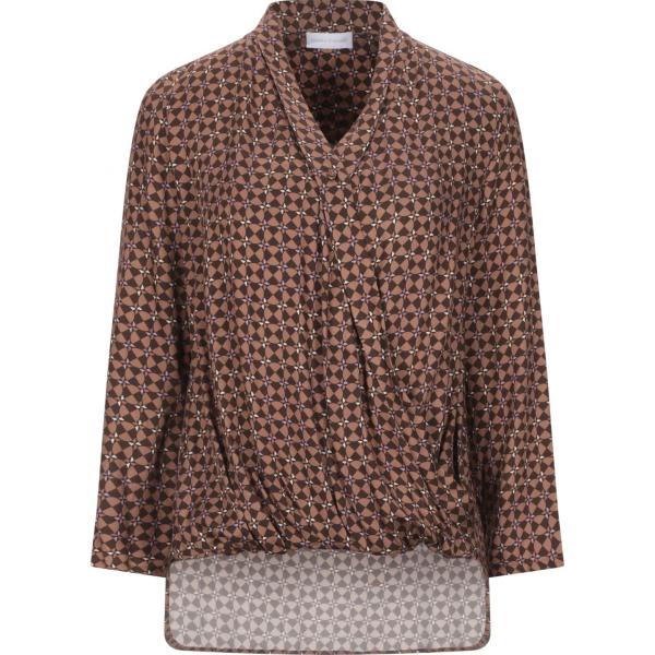 bluse Diana Gallesi marrone geometrica
