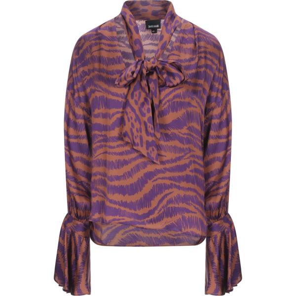 bluse Just Cavalli viola animalier