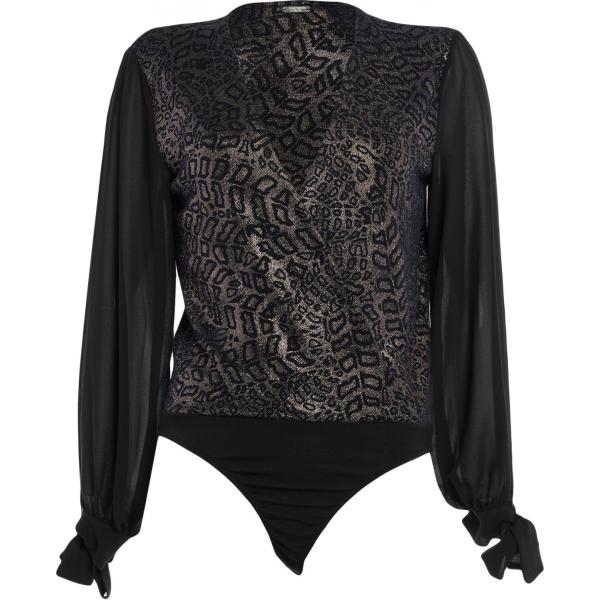bluse Denny Rose nero animalier