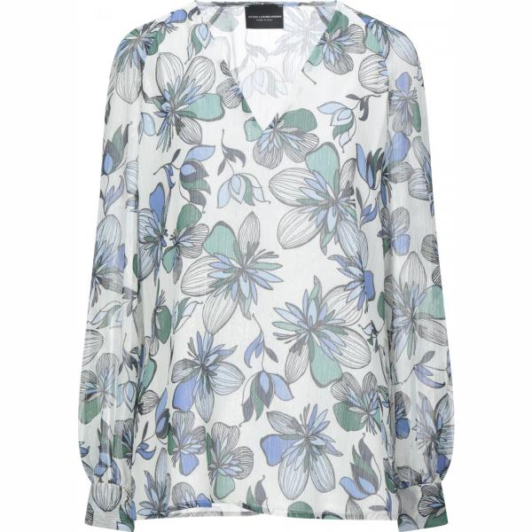 bluse Atos Lombardini grigio a fiori