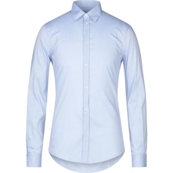 camicie Tru Trussardi blu tinta unita
