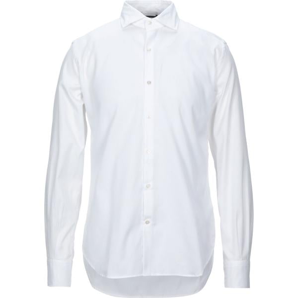 camicie Brooksfield bianco tinta unita