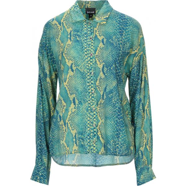 camicie Just Cavalli verde animalier