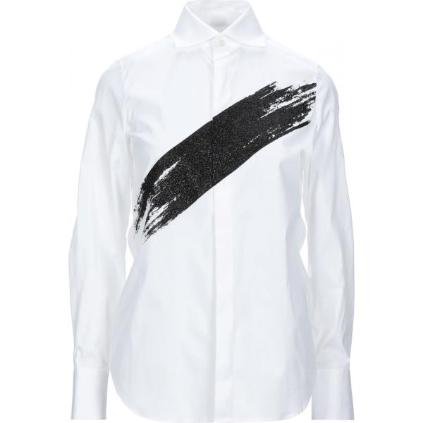 camicie Dsquared2 bianco tinta unita