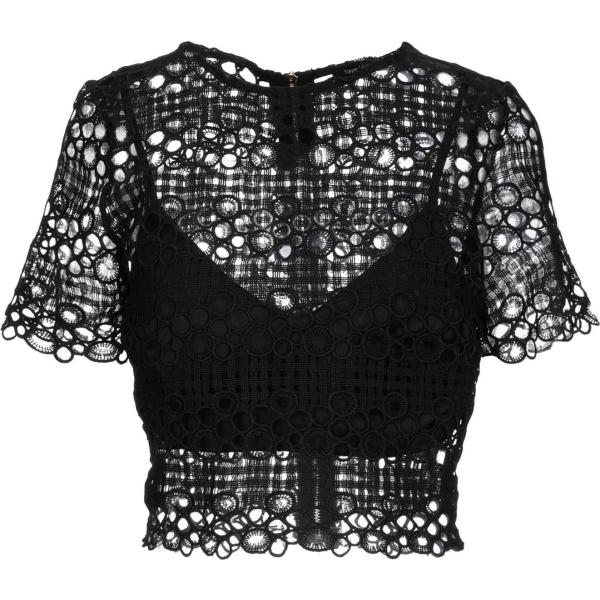 bluse Miss Loona nero tinta unita