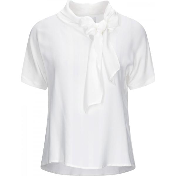 bluse ..,Merci bianco tinta unita