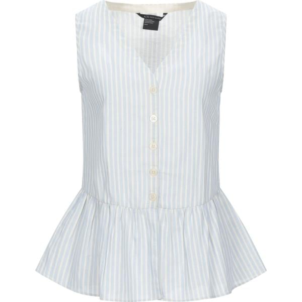 top Armani Exchange grigio a righe
