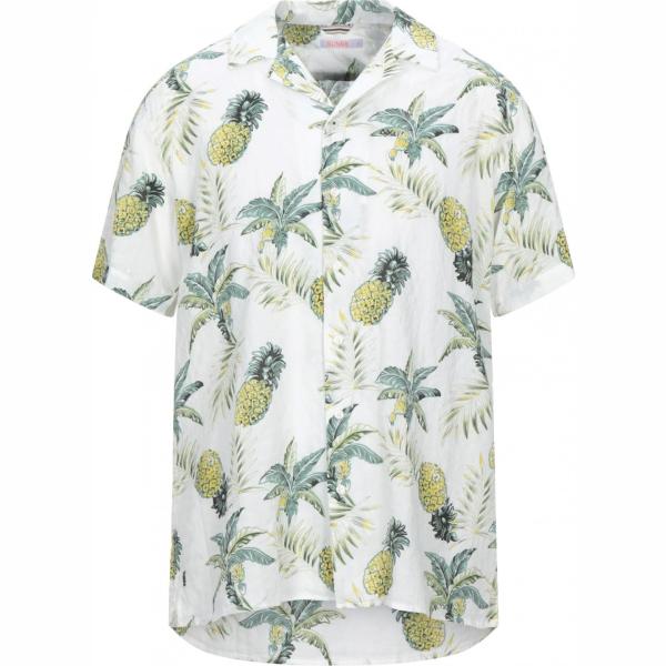 camicie a manica corta Sun 68 bianco a fiori