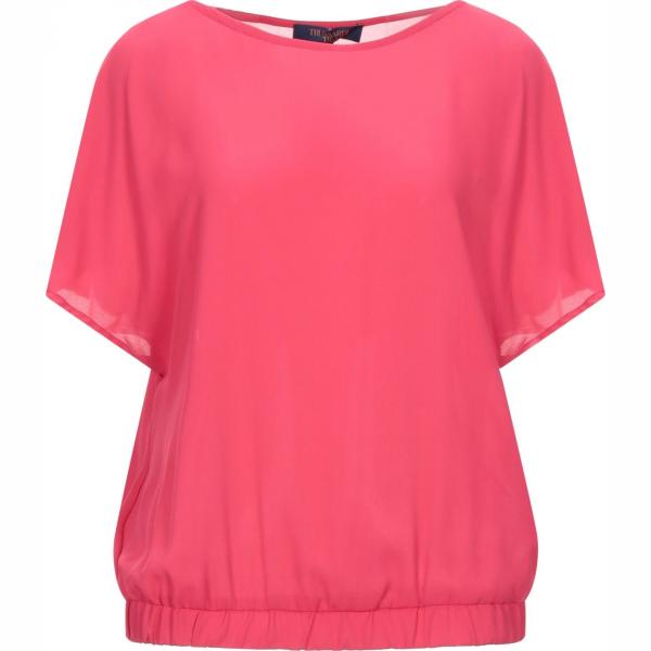 bluse Trussardi Jeans rosso tinta unita