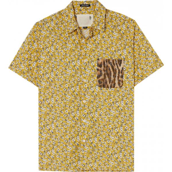 camicie a manica corta R13 marrone a fiori