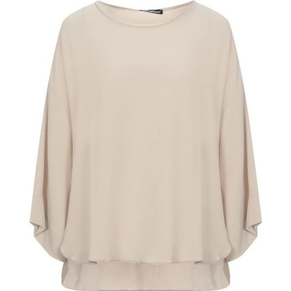 bluse Biancoghiaccio marrone tinta unita