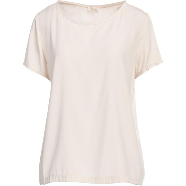 top Her Shirt Her Dress bianco tinta unita