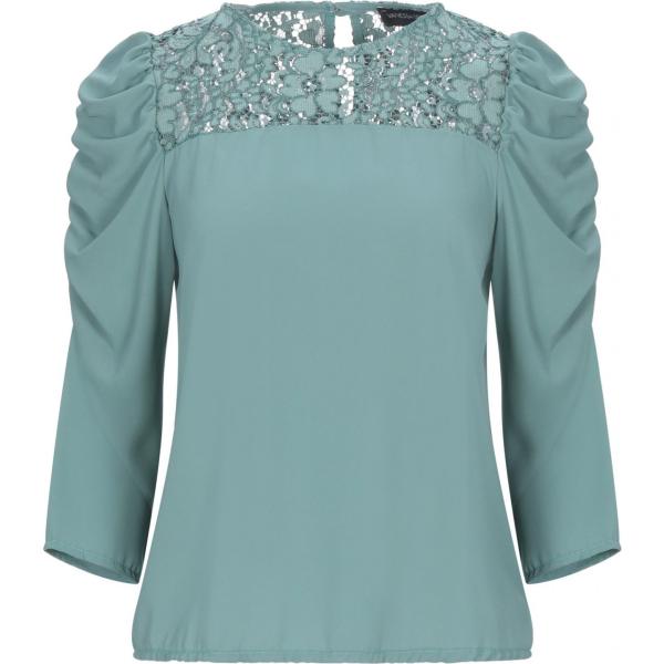 bluse Vanessa Scott blu tinta unita