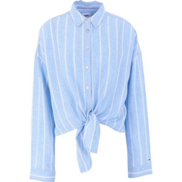 camicie Tommy Jeans blu a righe