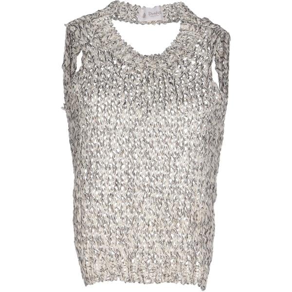 Top melange lavorato a maglia collo tondo senza maniche tinta unita Dondup tinta unita
