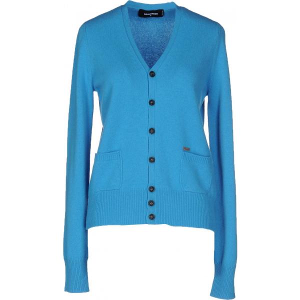 Cardigan lavorato a maglia a maniche lunghe in lana tinta unita Dsquared2 tinta unita