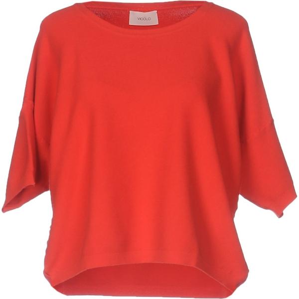pullover Vicolo rosso tinta unita