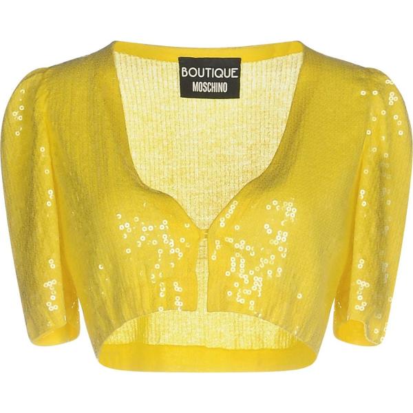 top Boutique Moschino giallo tinta unita