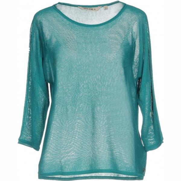Pullover senza tasche lavorato a maglia collo tondo a maniche 3/4 tinta unita Garcia Jeans tinta unita