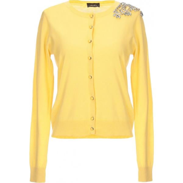 cardigan Liu •Jo giallo tinta unita