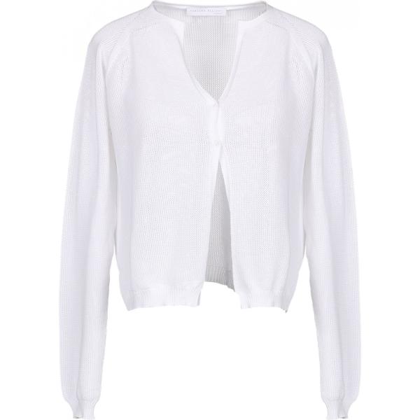 Cardigan lavorato a maglia a maniche lunghe in cotone tinta unita Fabiana Filippi tinta unita