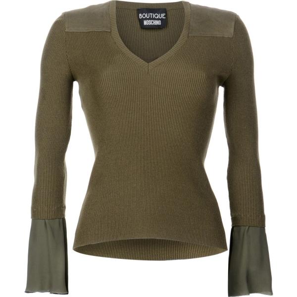 pullovers Boutique Moschino verde tinta unita