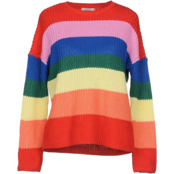 Pullover fantasia multicolore lavorato a maglia collo tondo a maniche lunghe Only multicolore
