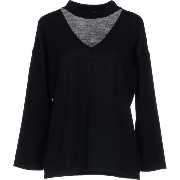 pullovers Federica Tosi nero tinta unita