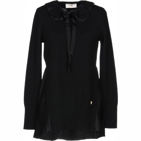 Pullover senza tasche fantasia lavorato a maglia collo tondo a maniche lunghe in raso 80% lana Vdp Collection multicolore