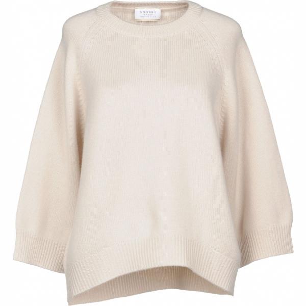 Pullover lavorato a maglia collo tondo a maniche 3/4 tinta unita Snobby Sheep tinta unita