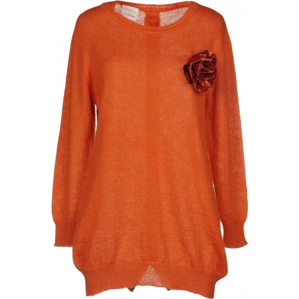 Pullover con spilla lavorato a maglia collo tondo a maniche lunghe senza tasche tinta unita GUARDAROBA by ANIYE BY