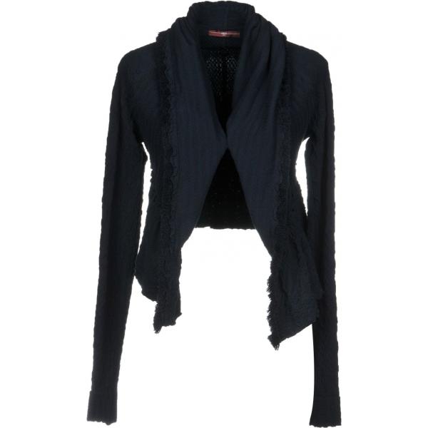 Cardigan senza tasche contrasto lavorato a maglia scollatura profonda a maniche lunghe tinta unita High Tech tinta unita