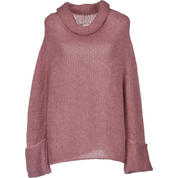 Maglioncino lavorato a maglia collo a dolcevita a maniche lunghe in mohair tinta unita Semicouture tinta unita
