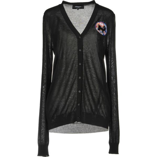 cardigan Rochas nero tinta unita