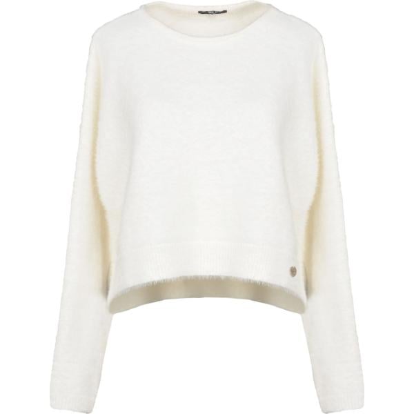 Pullover senza tasche lavorato a maglia collo tondo a maniche lunghe tinta unita Take-Two tinta unita