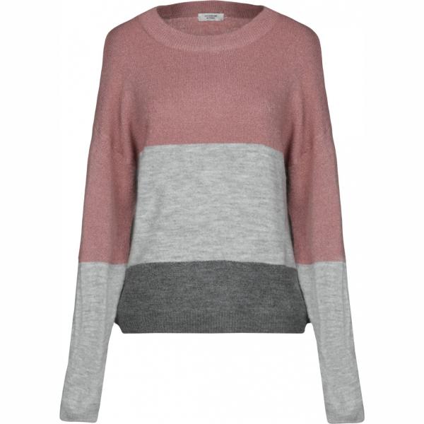 Pullover senza tasche fantasia multicolore lavorato a maglia collo tondo a maniche lunghe elasticizzato JACQUELINE de YONG multicolore