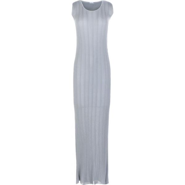 vestito lungo Malo grigio tinta unita