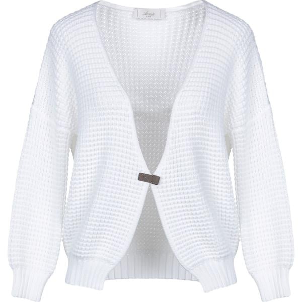 Cardigan lavorato a maglia scollatura profonda a maniche lunghe taglia media tinta unita ACCUÀ by PSR tinta unita