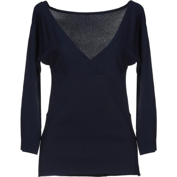 pullovers Pinko blu tinta unita